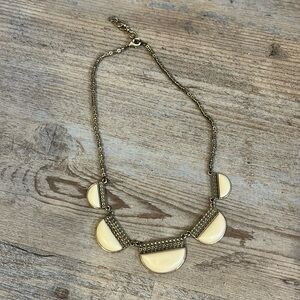 Lucky Brand gold and cream chunky necklace
